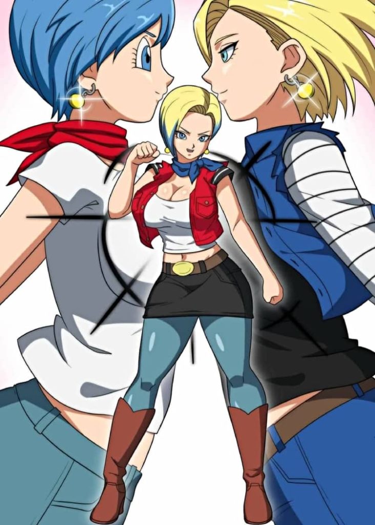 Asi se veria la FUSION entre BULMA y la ANDROIDE 18 4 bulma y numero 18 fusion