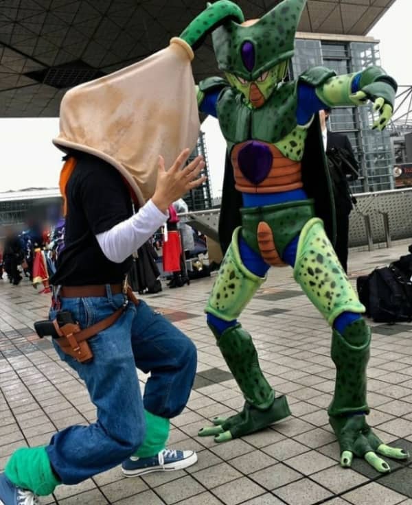cosplay de cell y androide 17