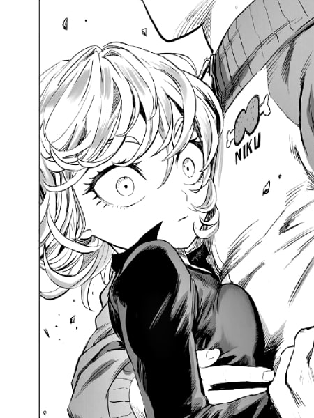 saitama abraza a tatsumaki