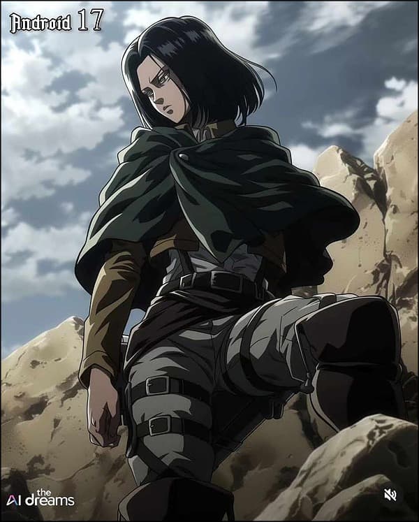 DRAGON BALL version ATTACK ON TITAN 19 androide 17 version attack on titan